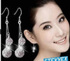 Zircon earring round diamond ball earrings women