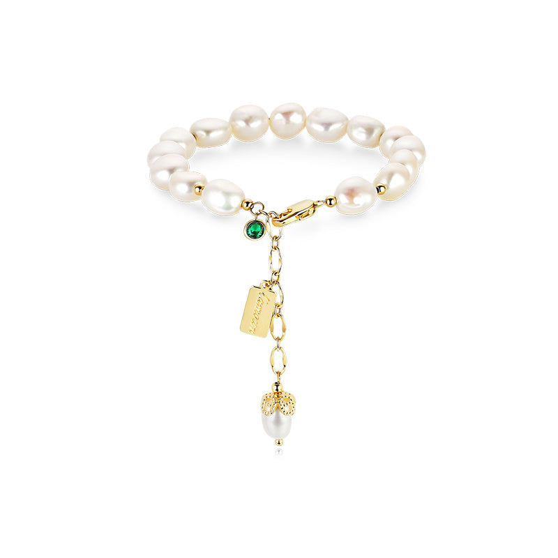 Natural Zircon Pearl Bracelet Ins Fashion Luxury Jewelry