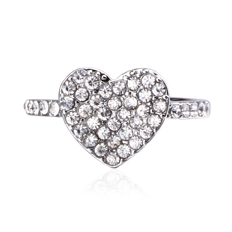 Creative Heart-shaped Diamond Ring