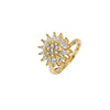 Rotating SUNFLOWER Full Diamond Sunflower Ring